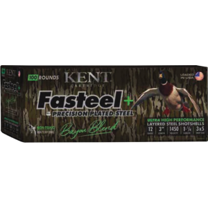 t Cartridge Fasteel Bayou Blend 12 Gauge 3 1 1/4 Oz 3x5 Precision Plated Steel Shot 100 Rd Case CC123FSP363X5 Ammo