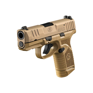 Fn FN 66101417 Reflex 15+1 11+1 3.30\" Micro-Compact Frame Flat Dark Earth PVD Serrated Steel Slide w/Picatinny Rail Stippled Grip Ambidextrous - $499.00 at Classic Firearms