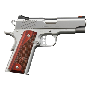 Kimber Kimber Mfg.,inc 3200324 Stainless Pro Carry II 7+1 4\" Stainless Steel Slide Satin Silver Rosewood w/ Kimber logo Grip - $929.99 at Classic Firearms