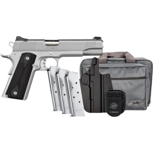 Kimber Kimber LW Stainless Club Bundle .45 ACP 5\" Barrel 7rd Semi-Auto Pistol W/ 3 Mags, Mission First Tactical Holster, Mag Pouch, & Range Bag - 3700826 - $674.02 at Classic Firearms