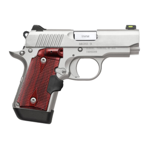 Kimber Kimber Mfg.,inc 3700482 Micro 9 Stainless 9mm 7+1 3.15\" Satin Silver Slide Rosewood Grip - $823.20 at Classic Firearms