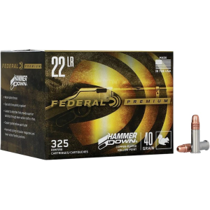 eral 22HAM Hammer Down Rimfire 22LR 40 GR Copper Plated Hollow Point 325 Per Box Ammo