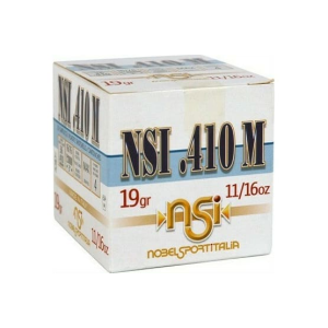 Nobel Sport Heavy Game 410 Gauge 3 11/16 Oz #9 Lead Shot 25 Rounds ANS4139 Brass-Plated Steel Case el Sport Heavy Game 410 Gauge 3 11/16 Oz #9 Lead Shot 25 Rounds ANS4139 Brass-Plated Steel Case Ammo