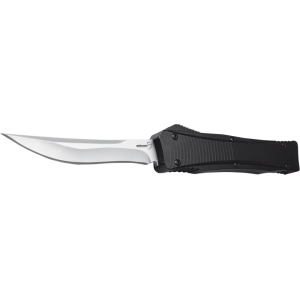 Boker 06EX243 3.35\" Plain D2 Steel Blade Black Aluminum Handle