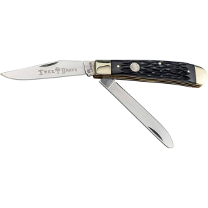 Boker 110824 Trapper 2.0 Clip Point/Spey Plain D2 Steel Blade Black Jigged Bone Handle