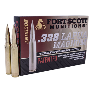 Fort Scott Munitions Fort Scott Munitions 338250SBV1 Tumble Upon Impact (TUI) Rifle 338 Lapua Mag 250 GRSolid Copper Spun 20 Per Box - $120.70 at Classic Firearms