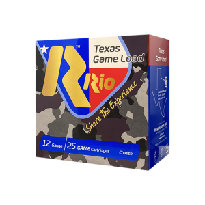  Texas Game Load High Velocity 12 Gauge 2.75 1-1/4 Oz #6 Lead Shot 25 Rounds TG366TX Brass Case Ammo