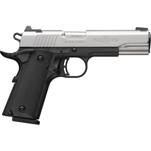 Browning Browning 051118492 1911-380 Stainless 4.25\"FS 8rd Black/SS* - $753.37 at Classic Firearms