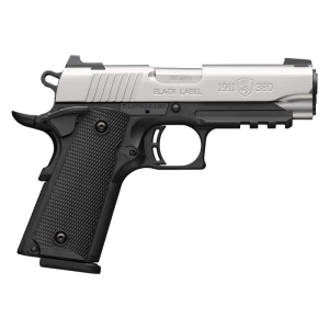 Browning Browning 051121492 1911-380 SS 3.58\"COMP 8rd Black/SS w/RAIL* - $819.99 at Classic Firearms