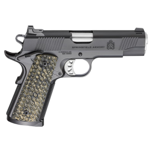Springfield Springfield Armory PC9124 1911 TRP 8+1 4.25\" Stainless Match Grade Barrel, Black Cerakote Serrated Carbon Steel Slide & Frame w/Beavertail, VZ Hydra G10 Grip - $1549.99 at Classic Firearms