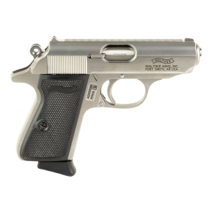 Walther Walther Arms 4796022 PPK/S 7+1 3.30\" Stainless Steel Barrel, Matte Stainless Serrated Slide & Frame w/Beavertail, Black Checkered Polymer Grip, Right Hand - $815.58 at Classic Firearms