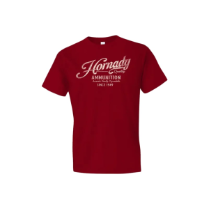 Hornady Gear 31874 Vintage Script Red Cotton Semi-Fitted XL - Hornady