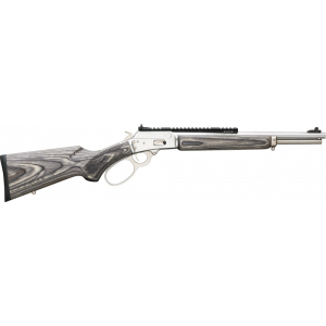 Marlin 70432 1894SBL 44 Magnum, XS LeverRail w/ Ghost Ring Sight, Stainless Steel, 16.5\" Barrel, Black/Gray Laminate Stock, Big Loop Lever