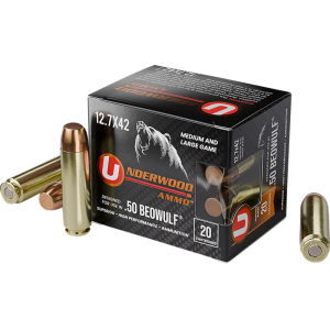 Underwood Ammo Underwood Ammo 557 50Beowulf 350 GR Full Metal Jacket 20 Per Box - $36.38 at Classic Firearms