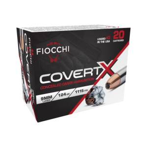 cchi 9CCWB CovertX 9mm 124 GR Jacketed Hollow Point 20 Per Box Ammo
