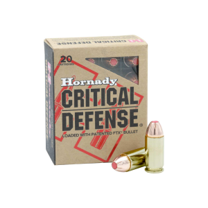 Hornady Critical Defense .45 ACP P 185gr FTX Nickel-Plated Case 20 Rounds nady Critical Defense .45 ACP P 185gr FTX Nickel-Plated Case 20 Rounds Ammo