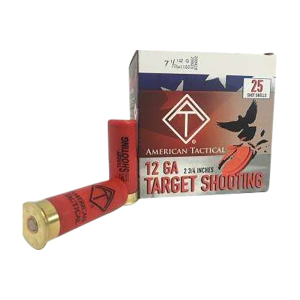 American Tactical 12 Gauge Game Load 2.75 1oz #7.5 Lead Shot 25 Rounds Plastic Case rican Tactical 12 Gauge Game Load 2.75 1oz #7.5 Lead Shot 25 Rounds Plastic Case Ammo