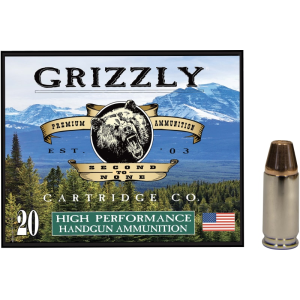 Grizzly Ammo GC9M P2 9mm P 147gr Full Metal Jacket Flat Point 20rd Brass Case zzly GC9M P2 9mm P 147gr Full Metal Jacket Flat Point 20rd Brass Case Ammo