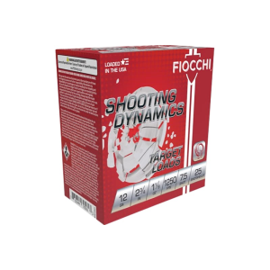 Fiocchi Shooting Dynamics 12 Gauge 2.75 1-1/8 Oz #7.5 Lead Shot 1250 FPS 250 Rounds Brass Case. cchi Shooting Dynamics 12 Gauge 2.75 1-1/8 Oz #7.5 Lead Shot 1250 FPS 250 Rounds Brass Case. Ammo