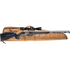 Cva CVA PR2050SSCP Optima Scope Package 26\" Stainless Fluted Barrel, Drilled & Tapped Stainless Steel Receiver, Fixed Black Synthetic Stock, Konus 3-9x40mm BDC, Rifle Case, Aerolite Bullets - $499.86 at Classic Firearms