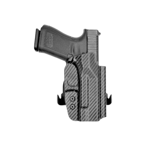 Rounded Gear GLK192332CFRHOWBPDL Paddle Holster OWB Black Carbon Fiber Kydex Fits Glock 19 Right Hand - Rounded Gear