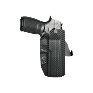 Rounded Gear SSRP320FSCFRHOWBPDL Paddle Holster OWB Black Carbon Fiber Kydex Fits Sig Sauer P320 Right Hand - Rounded Gear