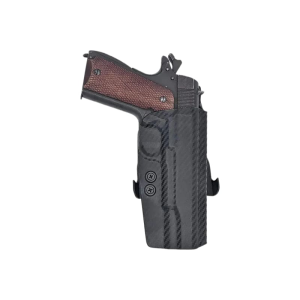Rounded Gear CEX19115NRCFRHOWBPDL Paddle Holster OWB Black Carbon Fiber Kydex Fits 1911 5\" Right Hand - Rounded Gear