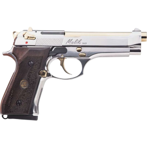 Derya Firearms 15L.MELIK9.NG.TR Melik 15+1 4.90\" Gold TiN Steel Barrel, Black Melonite Serrated Steel Slide, Black Aluminum Frame, Black Polymer Grip - Derya Arms