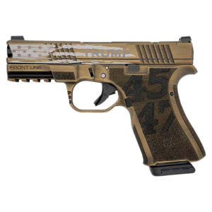 Black Rain Ordnance Frontline 9mm Luger Pistol, 4\" Barrel, 15+1 Capacity, Gold Battleworn Finish