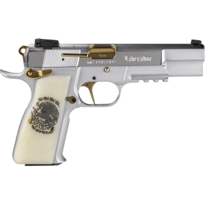 Eaa Girsan MCP35 Liberador 391455 Pistol 9mm 4.87\" 15+1 Single Action, Gold Controls, Pearl Engraved Grips - $705.34 at Classic Firearms