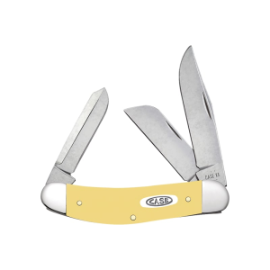 Case Case XX Sowbelly Folding Knife Yellow Synthetic Handle Chrome Vanadium Steel Clip/Sheepsfoot/Spey Blades - $61.35 at Classic Firearms