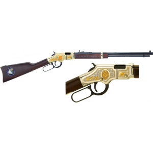 Henry Henry H004LE Golden Boy Law Enforcement Tribute Lever 22 S/L/LR 20\" 16 LR/21 Short Walnut Stock Blued Barrel/Nickel Receiver - $991.32 at Classic Firearms
