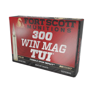 Fort Scott Munitions Fort Scott Munitions Tumble Upon Impact 300 Winchester Magnum 175gr Solid Copper Spun 20 Rounds - $54.46 at Classic Firearms