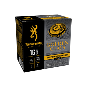 Browning Browning Golden Clays 16 Gauge 2.75\" 1oz #8 Lead Shot 25 Round Box Plastic Case - $23.85 at Classic Firearms