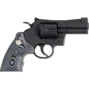 Colt Python 3\" Matte Blued Revolver, PYTHON-BM3FO, .357 Magnum/38 Special, 6-Round, DA/SA, Black G10 Grips, Red Fiber Optic Front Sight. - Colt Defense