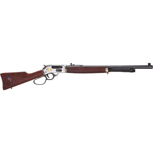 Henry Henry Spirit of the Corps 250th H010BGMC Rifle .45-70 Gov\'t 22\" 4rd Lever Action Engraved Nickel 24K Gold Highlights - $1872.04 at Classic Firearms