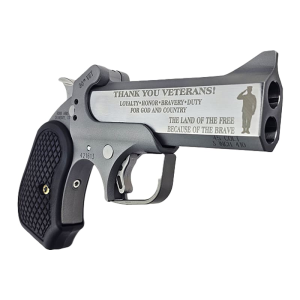 Bond Arms Bond Arms 30th VET Rough Series BA30THVET Pistol 45LC/410 4.25\" 2rd Single Action Engraved, Extended Grip - $369.27 at Classic Firearms
