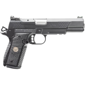 Wilson Combat Wilson Combat 2EDCXLPR9 EDC X9 2.0 Compact Frame 15+1 5\" Steel Barrel, Black Armor-Tuff Serrated Stainless Steel Slide, Aluminum Frame w/Picatinny Rail, Black G10 Starburst Grip - $3766.00 at Classic Firearms