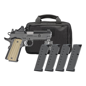 Springfield Springfield Armory 1911 Operator AOS PO9227AOS-PAC Pistol 9mm 4.25\" 9rd Single Action Optics-Ready G10 Grips Black. - $1189.00 at Classic Firearms
