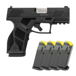 Taurus Taurus GX2, Semi Automatic 9mm Pistol, 3.38\" Barrel, Striker Fired, Black, Includes (5) 13 Round Magazines, Accessory Rail, Black - 1-GX2931-5X13 - $299.99 at Classic Firearms