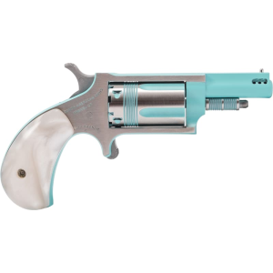 North American Arms North American Arms NAA-22M-PB Mini-Revolver, .22 Magnum, 1.63\" Barrel, 5 Rd, Single Action, Turquoise/White Pearl Grips, Stainless Steel. - $281.66 at Classic Firearms