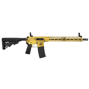 Hi-Point HP-15, Semi Automatic AR-15 Rifle, 5.56 NATO, 16\" Barrel, (1) 30rd Magazine, M-LOK Handguard, UTG Flip Up Sights, Gold - HP15R-556 GOLD