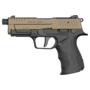 Retay RXP22 .22 LR 4\" Threaded Barrel Pistol, 13rd, DA/SA, Optics-Ready, TruGlo Fiber Optic Sight, Black/FDE - Retay Usa