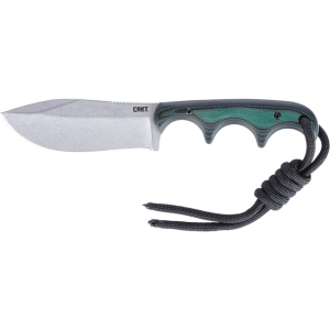 CRKT Minimalist Nessmuk 2376 Fixed Blade D2 Steel Green Micarta