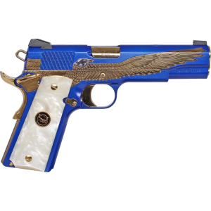 Iver Johnson Eagle Majestic 1911 G2 MAJESTICEAGLE .45 ACP 5\" 8rd Semi-Auto Pistol PVD Royal Blue Engraved - Iver Johnson Arms