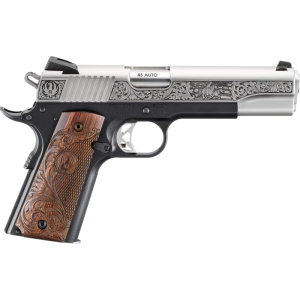 Ruger Ruger SR1911 16706 Pistol .45 ACP 5\" Barrel 8 Rounds SA Engraved Slide Wood Grips - $1196.69 at Classic Firearms