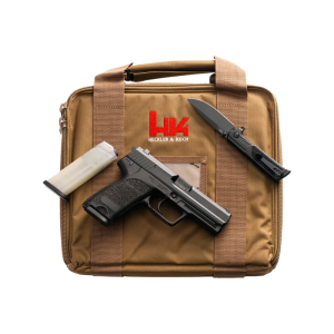 Heckler And Koch Heckler & Koch P8 A1 Final Edition 81001397 Pistol 9mm 4.25\" 15+1 DA/SA Black w/Boker Knife & Tan Case - $1199.00 at Classic Firearms