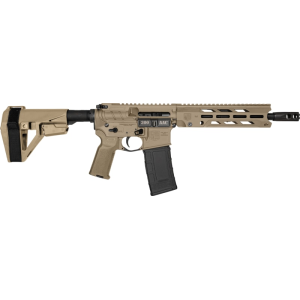 Diamondback DB15 Obsidian Pistol DB1984B061 300 Blackout 10\" 30+1 Semi-Auto FDE M-LOK SBA5 Threaded Barrel - Diamondback