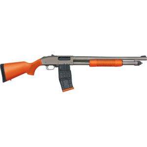 Mossberg Mossberg 590M Pro 50220 Shotgun 12 Gauge 18.5\" Barrel 10+1 Pump Mag-Fed Tungsten Gray Cerakote/Orange - $724.54 at Classic Firearms