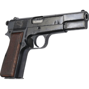 Browning Browning Hi-Power 9mm Pistol, Belgian Mfg Police Surplus, Early Thumb Print Model, By F.N Herstal,1-13 Rd Mag, Various Conditions - C & R Eligible - $899.99 at Classic Firearms